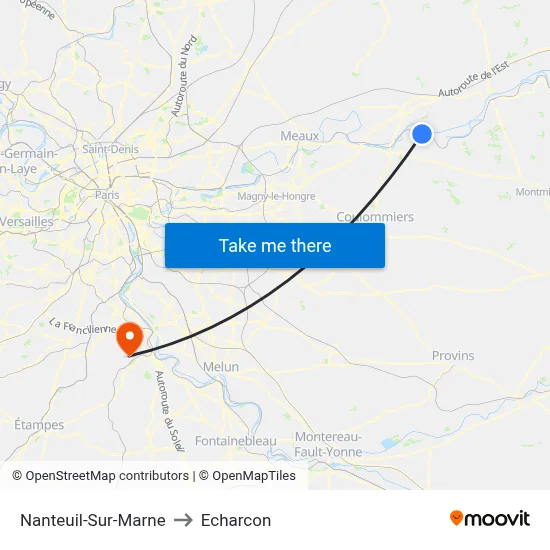 Nanteuil-Sur-Marne to Echarcon map