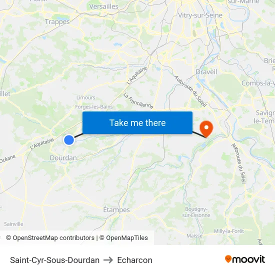 Saint-Cyr-Sous-Dourdan to Echarcon map