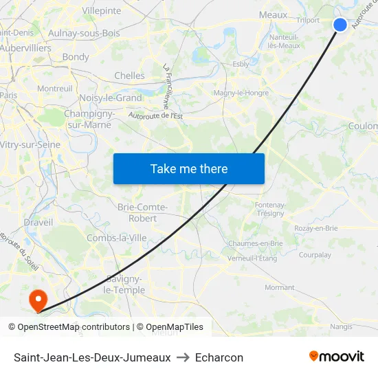 Saint-Jean-Les-Deux-Jumeaux to Echarcon map