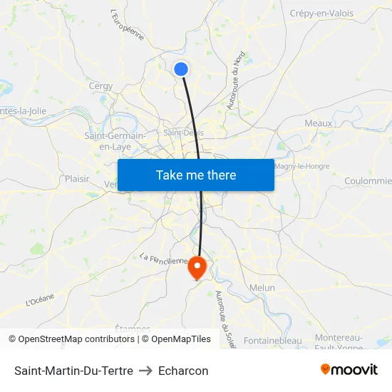 Saint-Martin-Du-Tertre to Echarcon map
