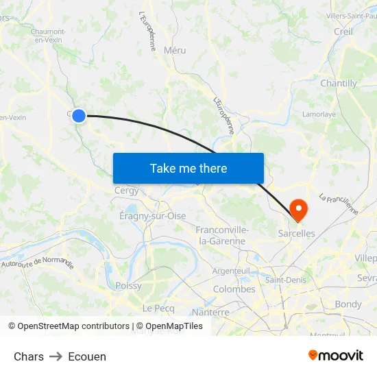 Chars to Ecouen map