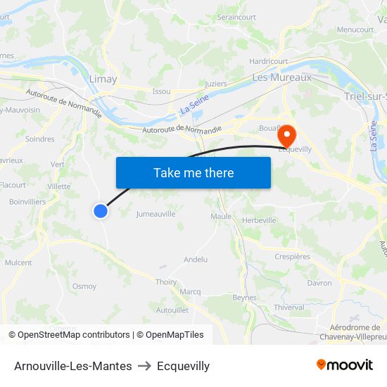Arnouville-Les-Mantes to Ecquevilly map