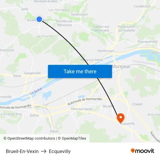 Brueil-En-Vexin to Ecquevilly map