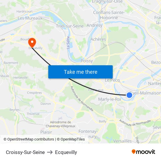 Croissy-Sur-Seine to Ecquevilly map