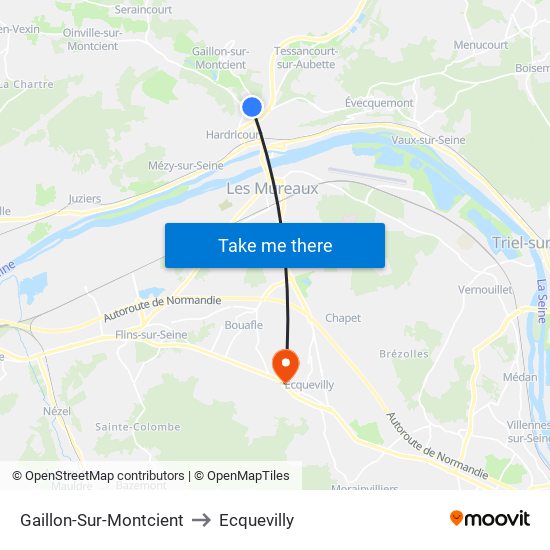 Gaillon-Sur-Montcient to Ecquevilly map