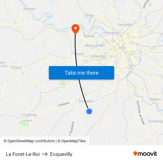 La Foret-Le-Roi to Ecquevilly map