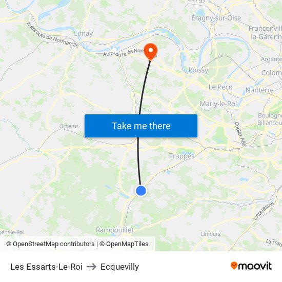 Les Essarts-Le-Roi to Ecquevilly map