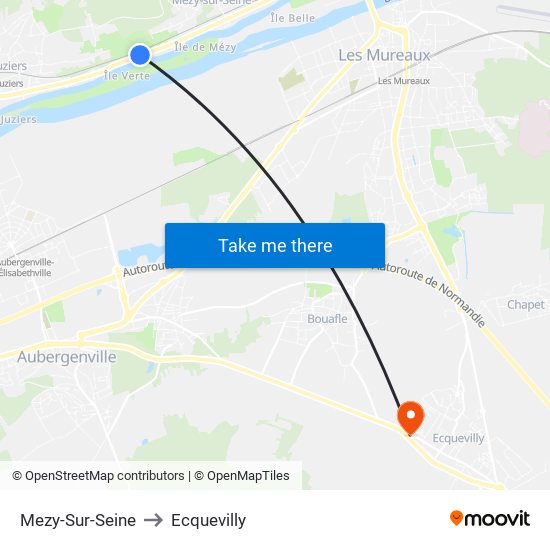 Mezy-Sur-Seine to Ecquevilly map