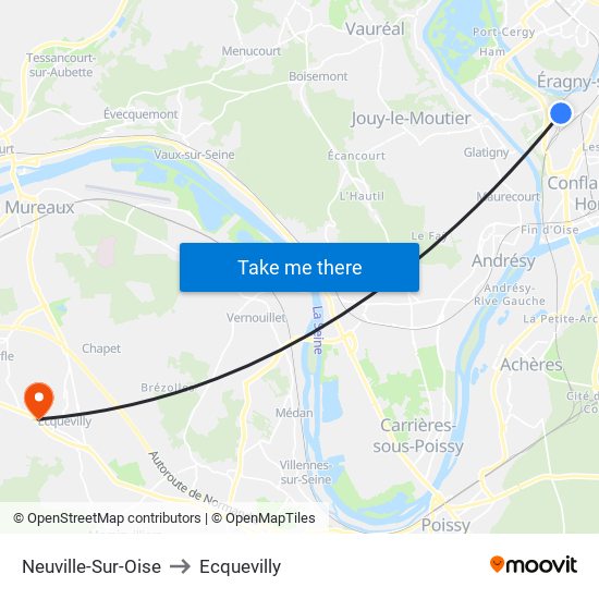 Neuville-Sur-Oise to Ecquevilly map