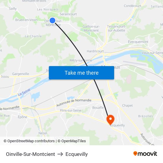 Oinville-Sur-Montcient to Ecquevilly map