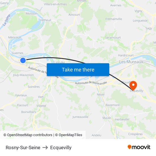 Rosny-Sur-Seine to Ecquevilly map