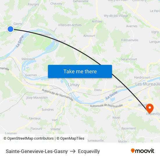 Sainte-Genevieve-Les-Gasny to Ecquevilly map