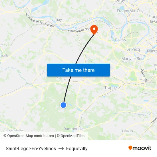 Saint-Leger-En-Yvelines to Ecquevilly map