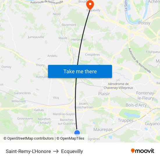 Saint-Remy-L'Honore to Ecquevilly map