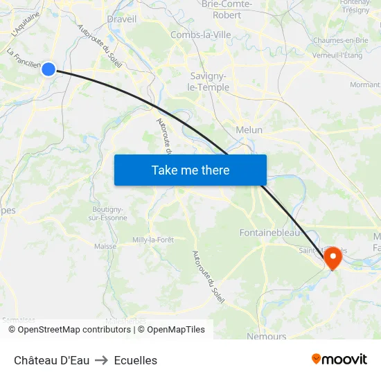 Château D'Eau to Ecuelles map