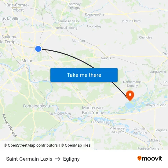 Saint-Germain-Laxis to Egligny map
