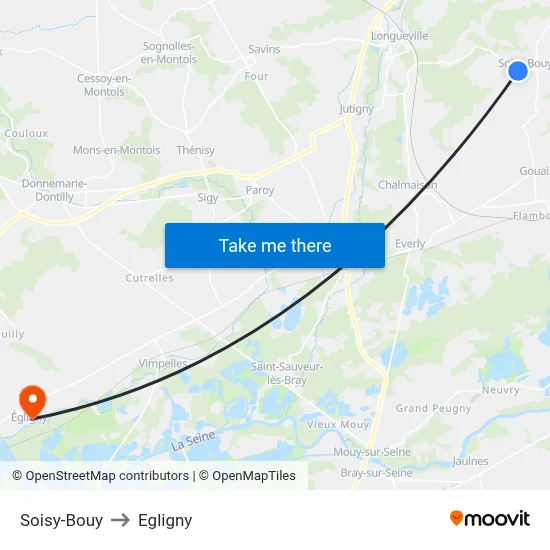 Soisy-Bouy to Egligny map