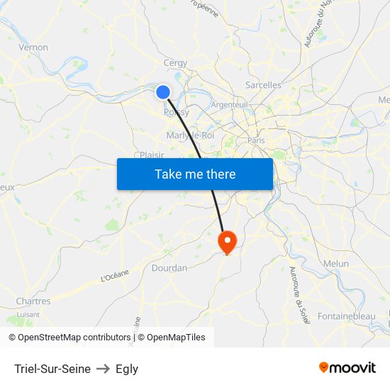 Triel-Sur-Seine to Egly map