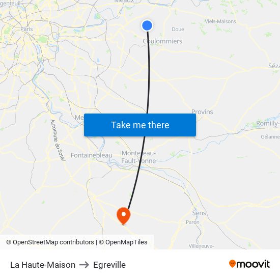 La Haute-Maison to Egreville map