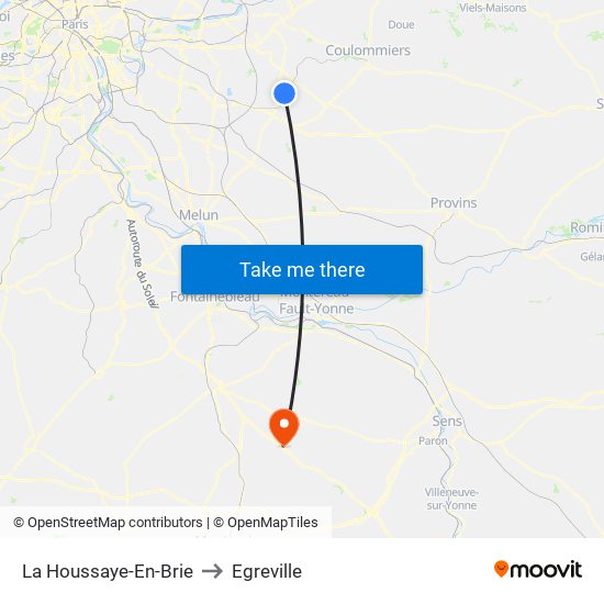 La Houssaye-En-Brie to Egreville map