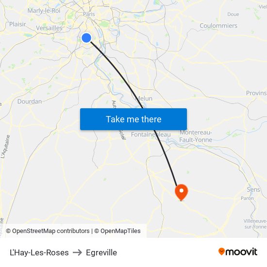 L'Hay-Les-Roses to Egreville map