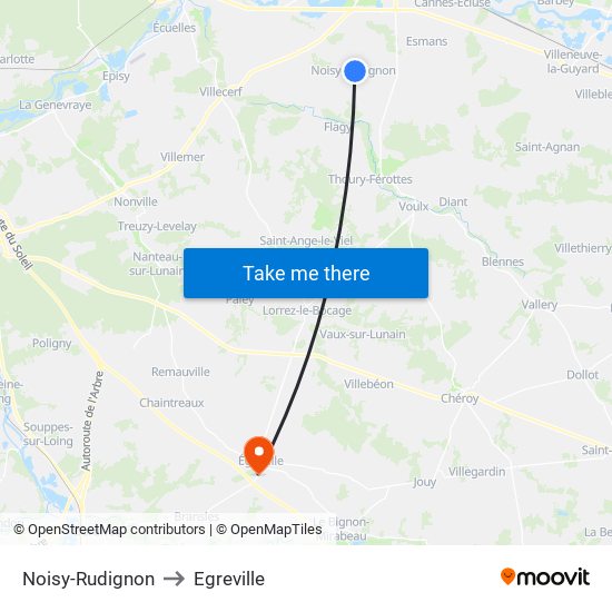 Noisy-Rudignon to Egreville map