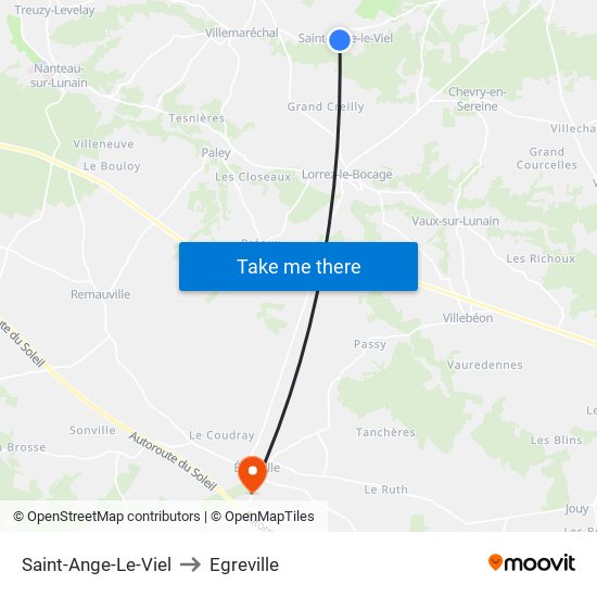 Saint-Ange-Le-Viel to Egreville map