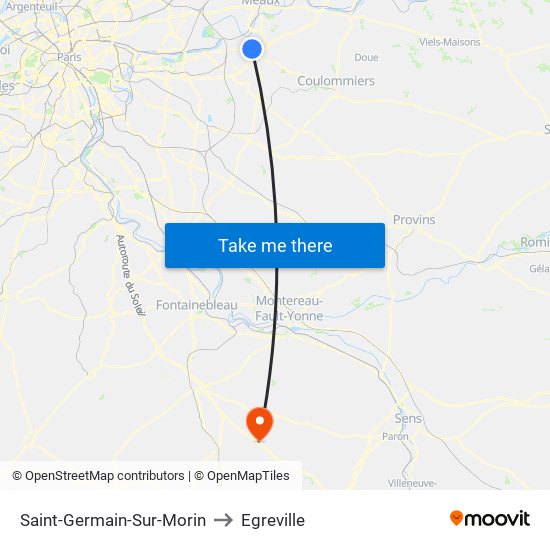 Saint-Germain-Sur-Morin to Egreville map