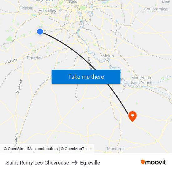 Saint-Remy-Les-Chevreuse to Egreville map