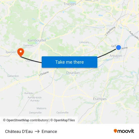 Château D'Eau to Emance map