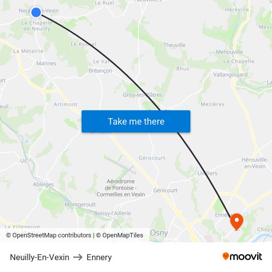 Neuilly-En-Vexin to Ennery map