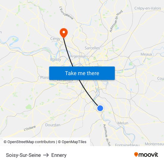 Soisy-Sur-Seine to Ennery map