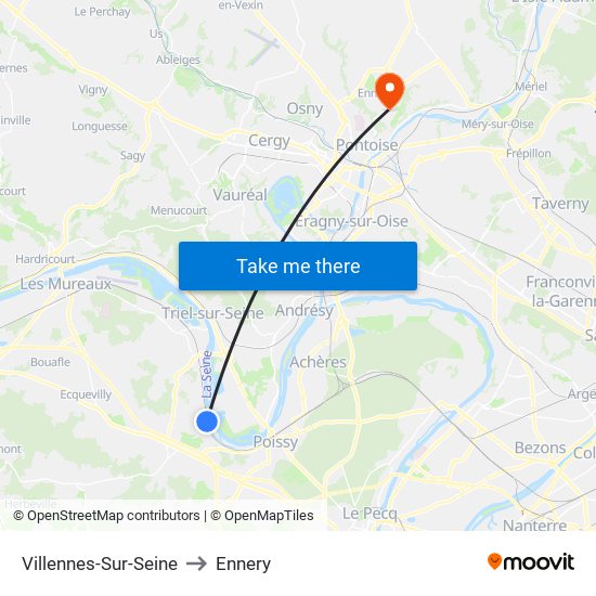 Villennes-Sur-Seine to Ennery map