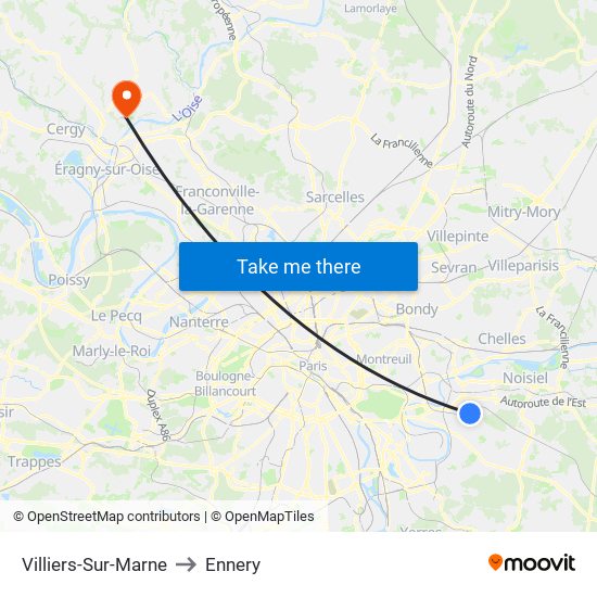 Villiers-Sur-Marne to Ennery map