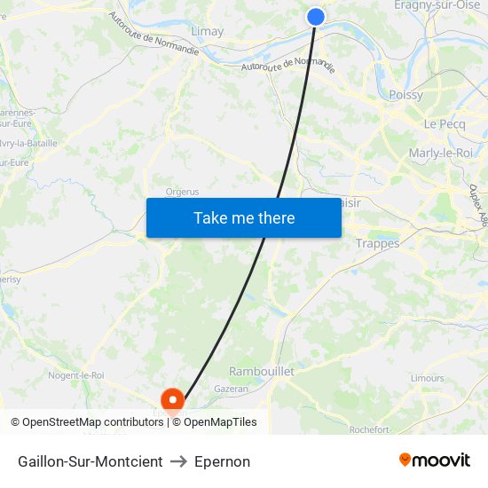 Gaillon-Sur-Montcient to Epernon map