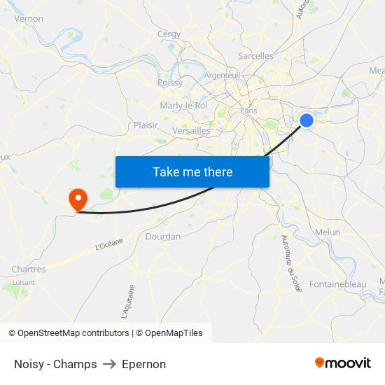 Noisy - Champs to Epernon map