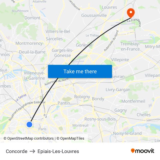 Concorde to Epiais-Les-Louvres map