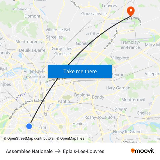 Assemblée Nationale to Epiais-Les-Louvres map