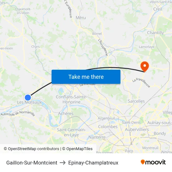 Gaillon-Sur-Montcient to Epinay-Champlatreux map