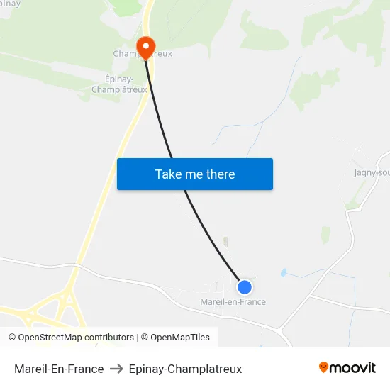 Mareil-En-France to Epinay-Champlatreux map