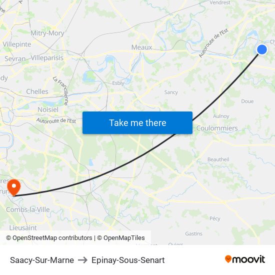 Saacy-Sur-Marne to Epinay-Sous-Senart map