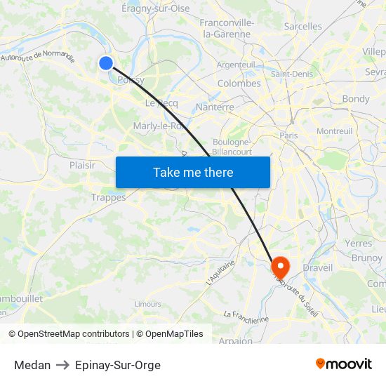 Medan to Epinay-Sur-Orge map