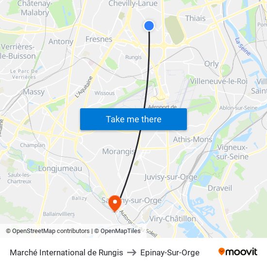 Marché International de Rungis to Epinay-Sur-Orge map