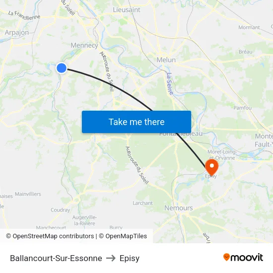 Ballancourt-Sur-Essonne to Episy map