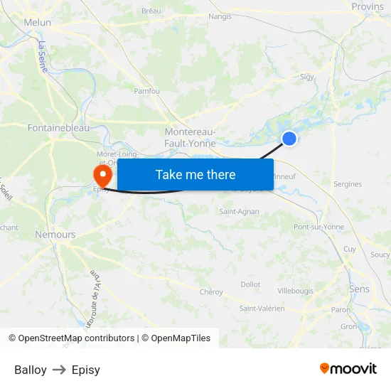 Balloy to Episy map