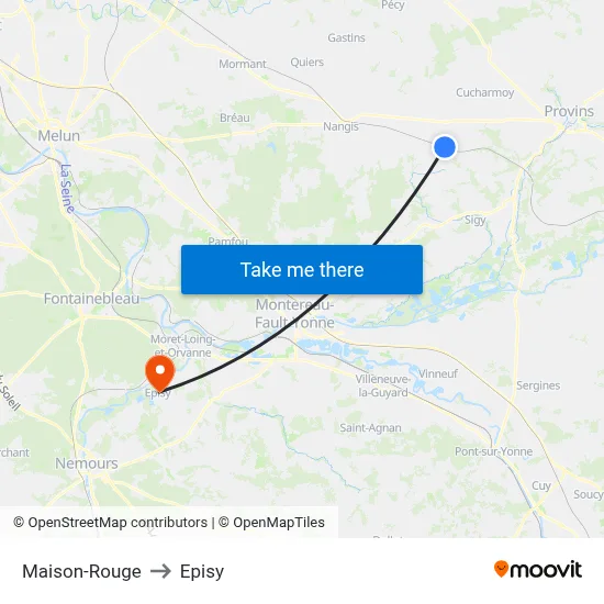Maison-Rouge to Episy map
