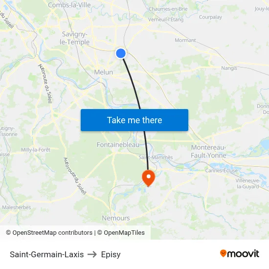 Saint-Germain-Laxis to Episy map
