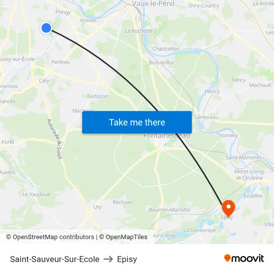 Saint-Sauveur-Sur-Ecole to Episy map