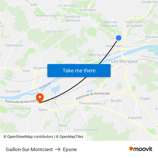 Gaillon-Sur-Montcient to Epone map