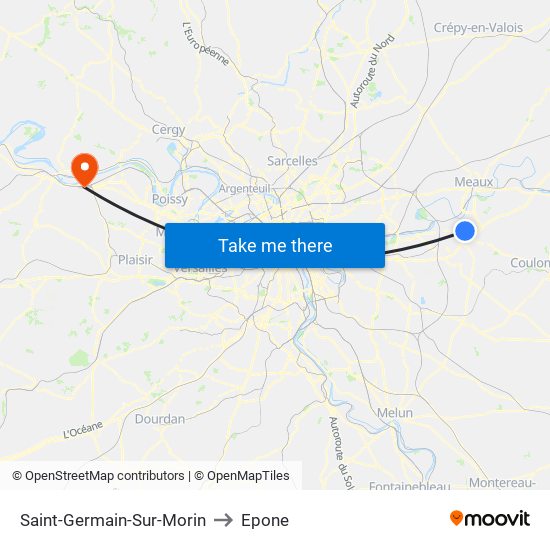 Saint-Germain-Sur-Morin to Epone map